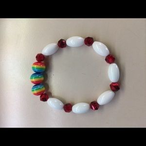 Pride Bracelet White & red
